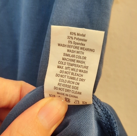 ZYIA Calm Blue Swirl Front Tee S - Picture 6 of 6